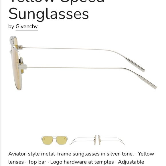 Givenchy Yellow Speed Sunglasses - Picture 3 of 6